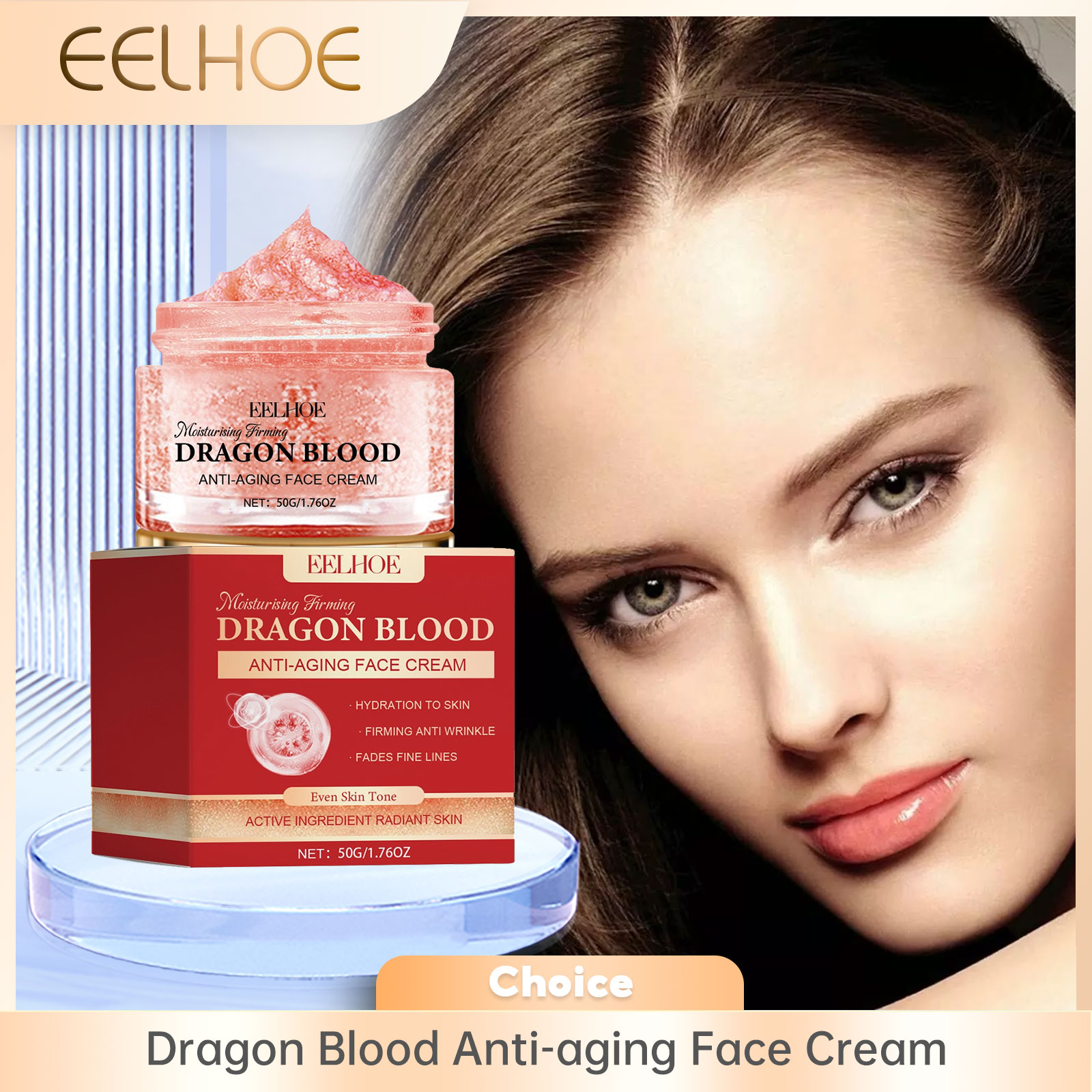 Skincare Glow - EELHOE krim wajah naga, krem mengecilkan