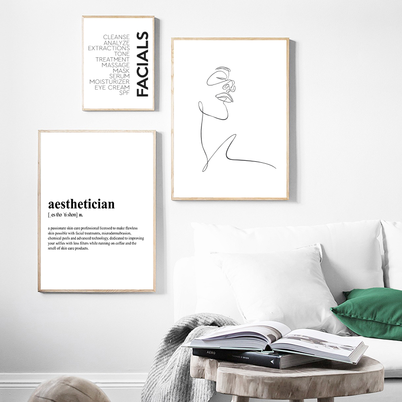 Skincare Quote - 1PC Poster Kanvas Definisi Ahli Kecantikan,