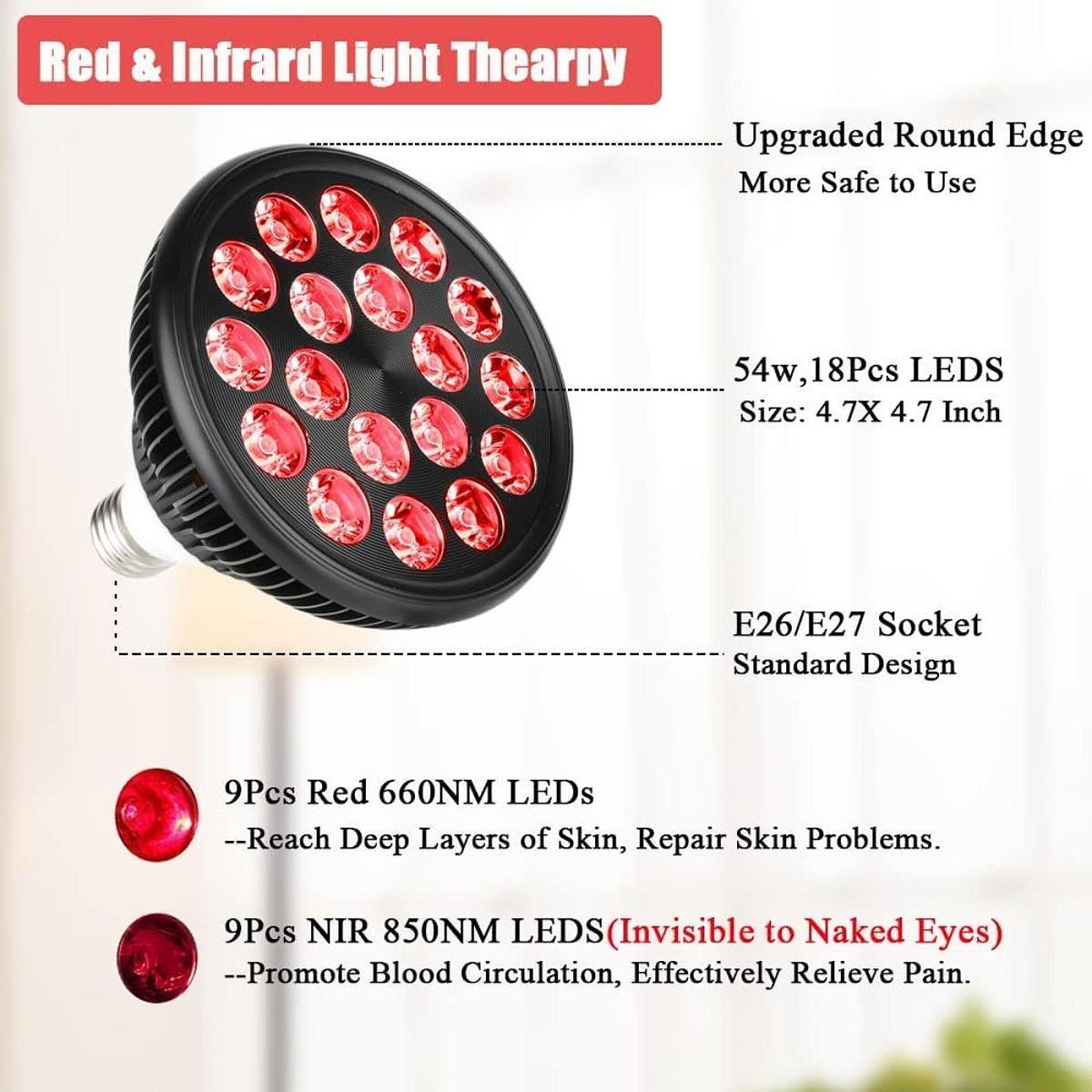 Lampu LED E27 54W Merah 660nm  - Skincare Only You ulasan dan harga