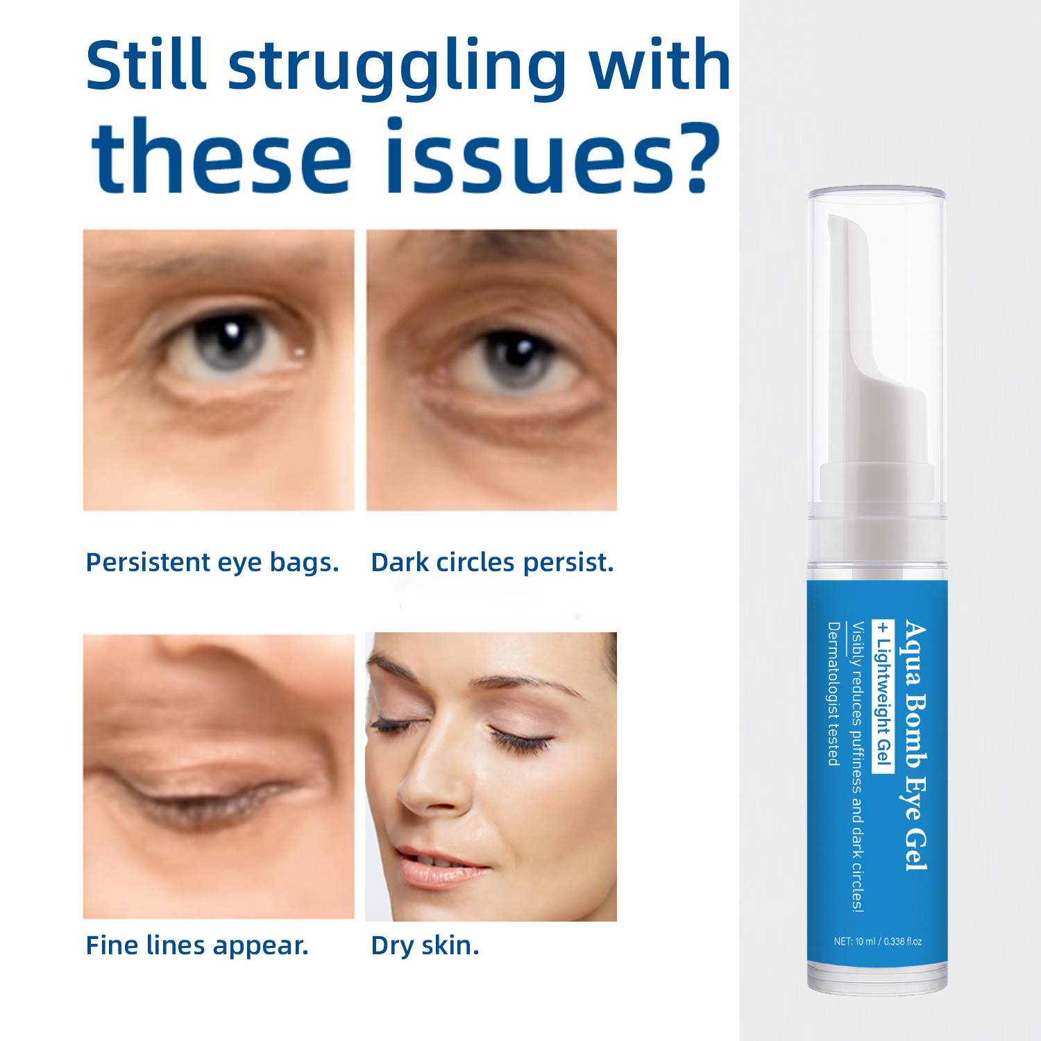 Gel Mata Aqua Cooling dengan K - Caffeine Eye Serum ulasan dan harga